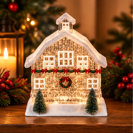 Roman Lighted Swirl Clear Barn