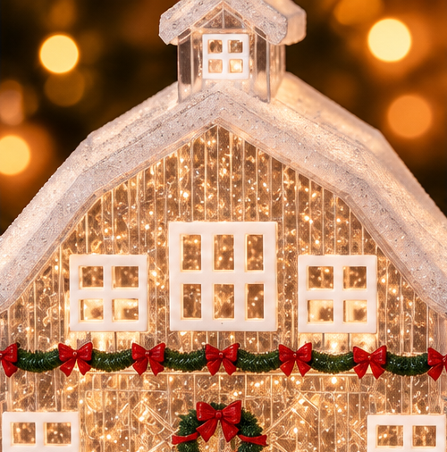 Roman Lighted Swirl Clear Barn