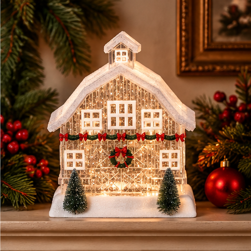 Roman Lighted Swirl Clear Barn