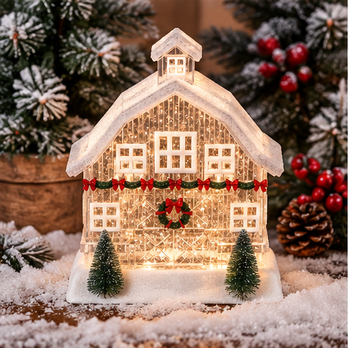 Roman Lighted Swirl Clear Barn