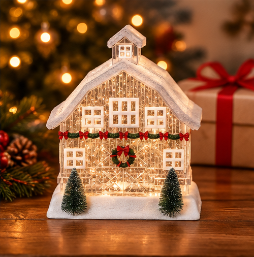 Roman Lighted Swirl Clear Barn