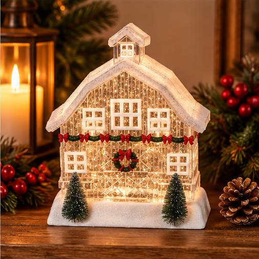Roman Lighted Swirl Clear Barn