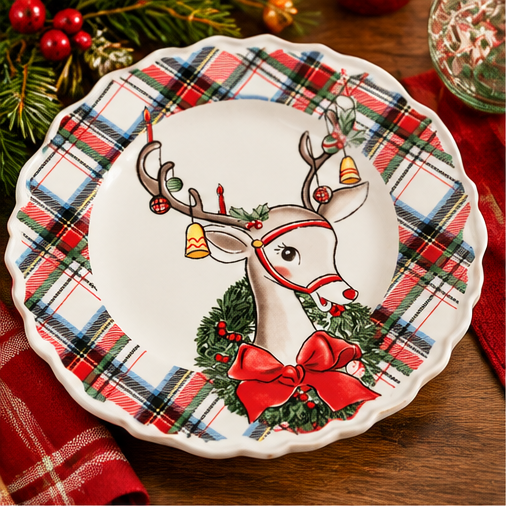 Mud Pie Christmas Salad Plate