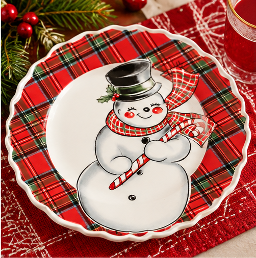 Mud Pie Christmas Salad Plate
