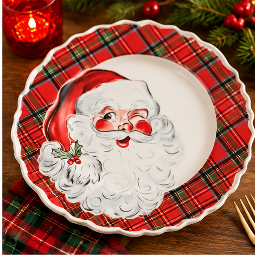 Mud Pie Christmas Salad Plate