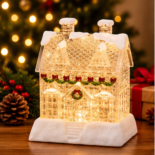 Roman Clear Lighted Swirl House