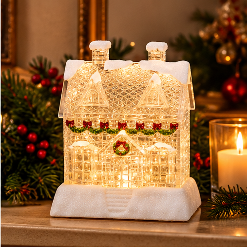 Roman Clear Lighted Swirl House