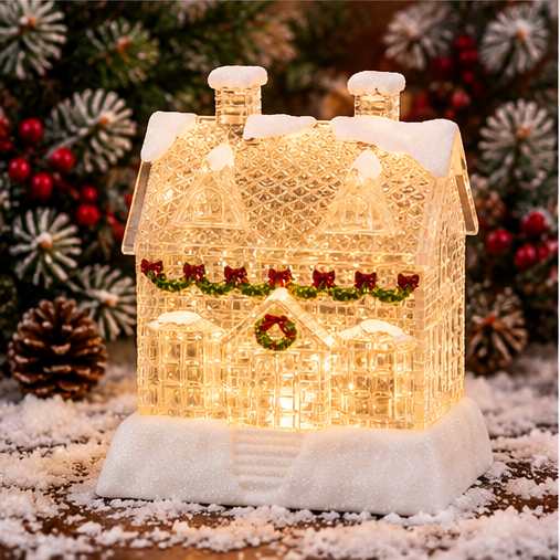 Roman Clear Lighted Swirl House