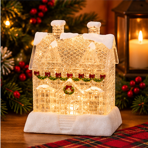Roman Clear Lighted Swirl House