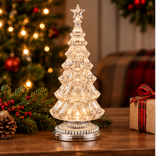 Roman Lighted Swirl Seven-Tier Christmas Tree