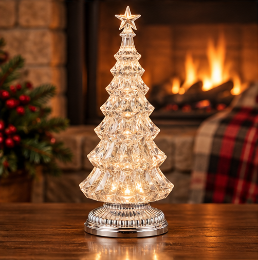 Roman Lighted Swirl Seven-Tier Christmas Tree