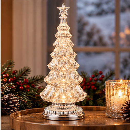 Roman Lighted Swirl Seven-Tier Christmas Tree