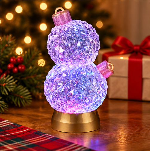 Roman Lighted Swirl Faceted Ornament