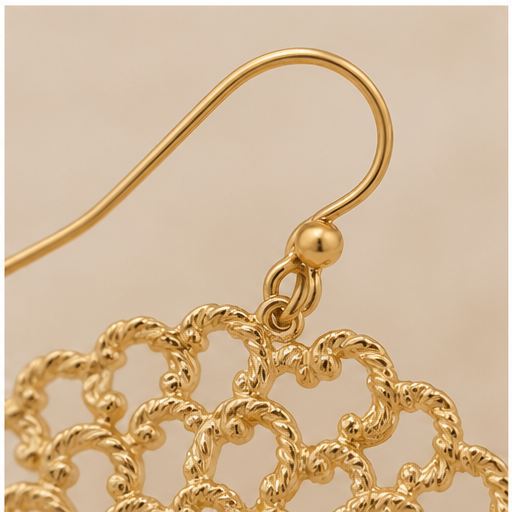 Susan Shaw Filigree Clover Earrings
