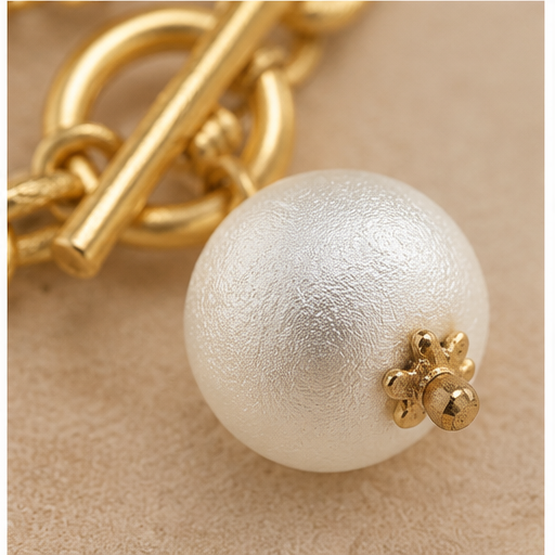 Susan Shaw Cotton Pearl Toggle Bracelet
