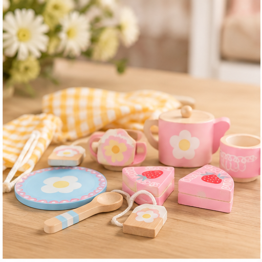 Mud Pie Wooden Tea Party Play Set