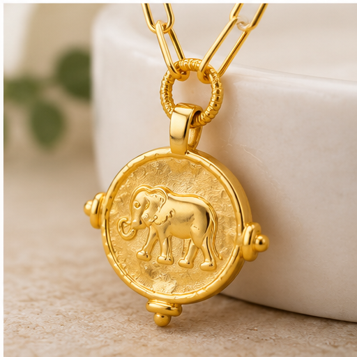 Susan Shaw Elephant Paperclip Necklace