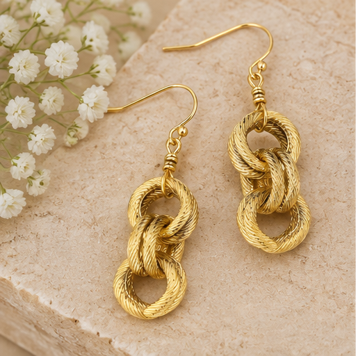 Susan Shaw Double Link Chain Earrings