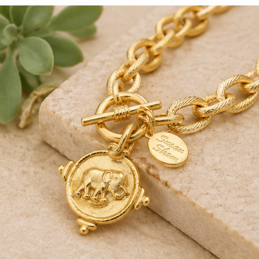 Susan Shaw Elephant Intaglio Bracelet