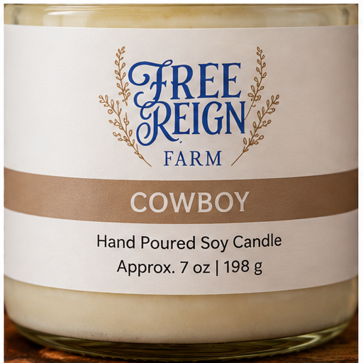 Free Reign Farm Cowboy Candle