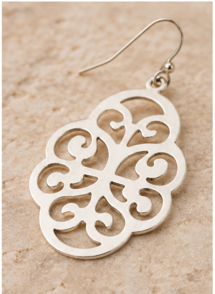 Susan Shaw Leaf Cut-Out Earrings