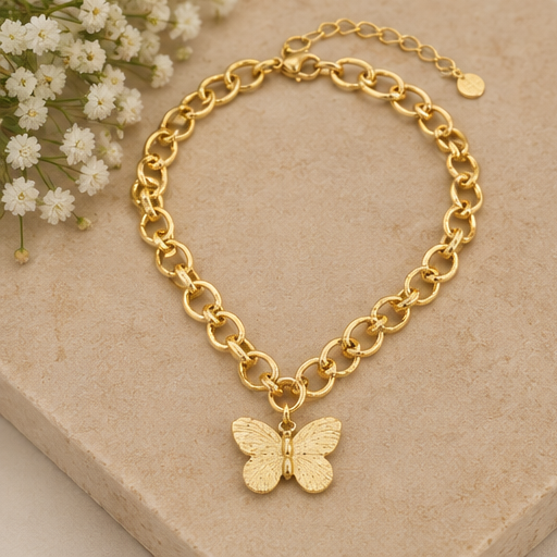 Susan Shaw Gold Butterfly Necklace