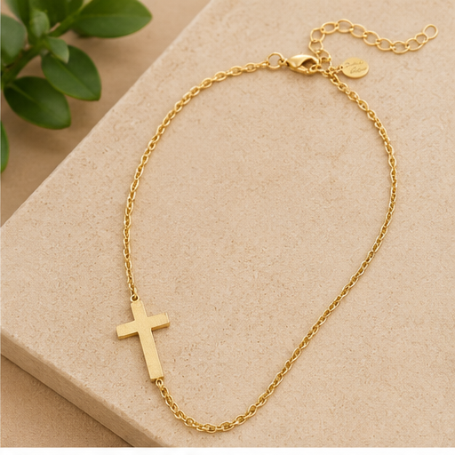 Susan Shaw Side Cross Dainty Necklace