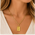 Susan Shaw Lock Stamp Necklace