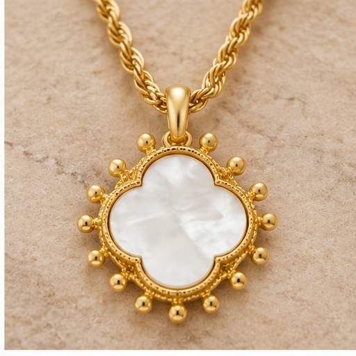Susan Shaw Sophie Long Clover Necklace