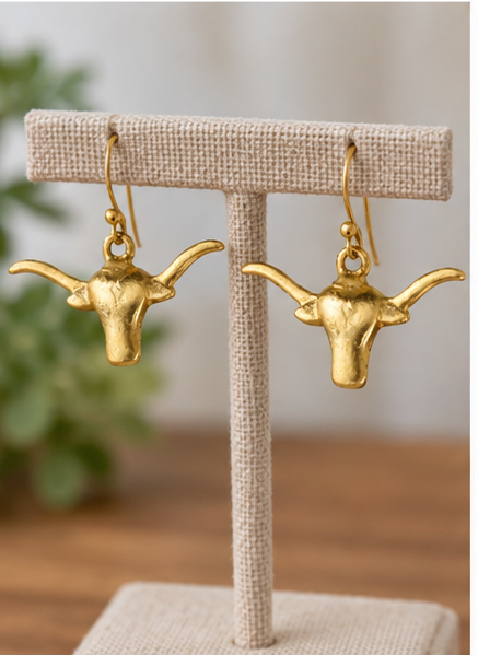 Susan Shaw Longhorn Drop Earring