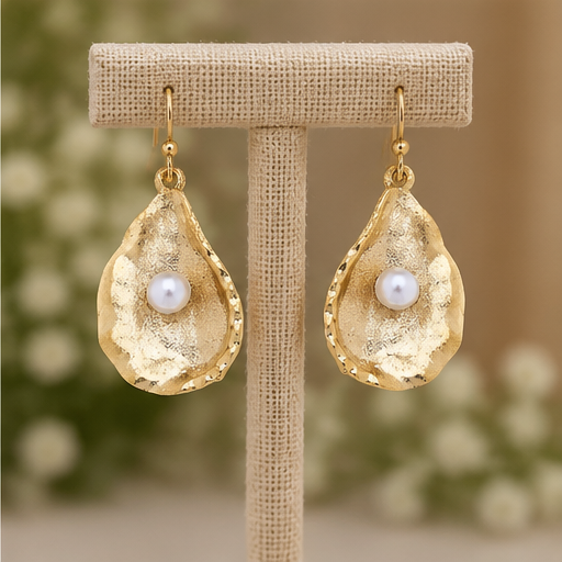 Susan Shaw Oyster + Pearl Earrings