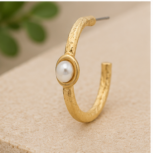 Susan Shaw Pearl Accent Hoops