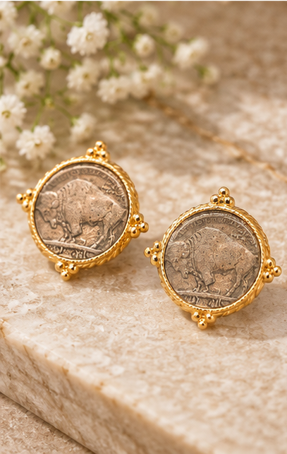 Susan Shaw Buffalo Nickel Studs