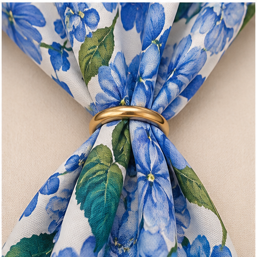 Winton & Waits Gold Scarf Rings