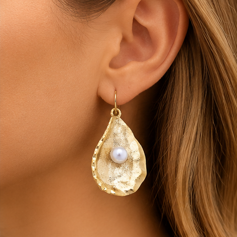 Susan Shaw Oyster + Pearl Earrings
