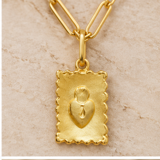 Susan Shaw Lock Stamp Necklace