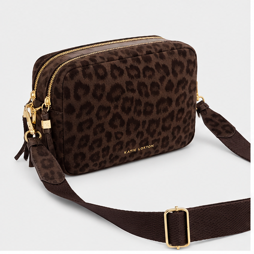 Katie Loxton Chocolate Leopard Lottie Crossbody