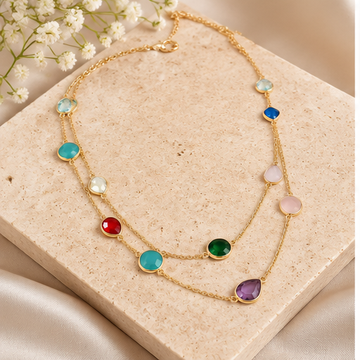 Winton & Waits Scattered Stone Necklace