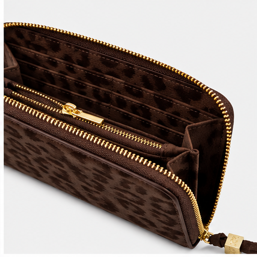 Katie Loxton Chocolate Leopard Large Wallet