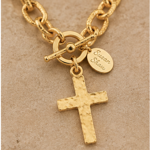Susan Shaw Cross Toggle Necklace