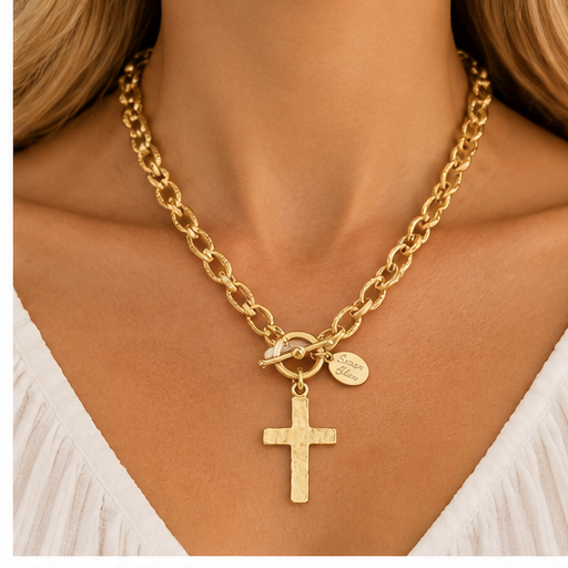 Susan Shaw Cross Toggle Necklace