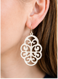 Susan Shaw Leaf Cut-Out Earrings