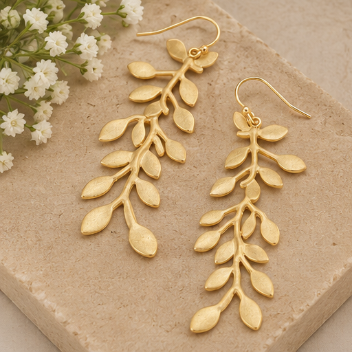Susan Shaw Gold Vine Earrings