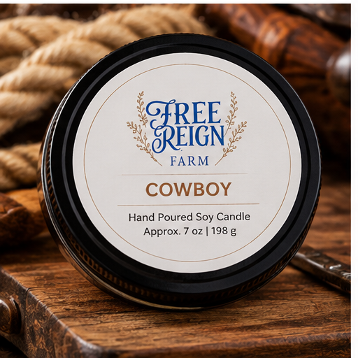 Free Reign Farm Cowboy Candle