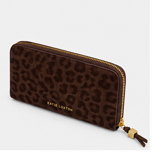 Katie Loxton Chocolate Leopard Large Wallet