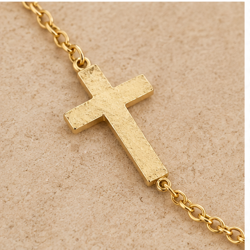 Susan Shaw Side Cross Dainty Necklace