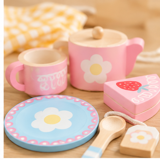Mud Pie Wooden Tea Party Play Set