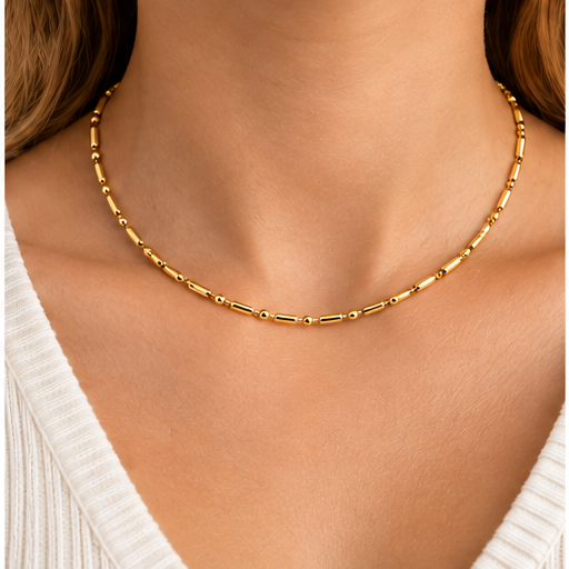 Winton & Waits Gold Dot Dash Necklace