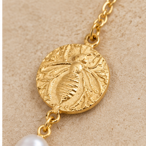 Susan Shaw Bee + Pearl Layering Necklace