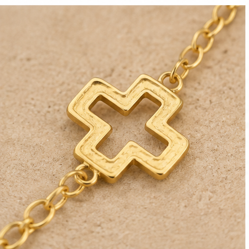 Susan Shaw Long Cross Chain Necklace